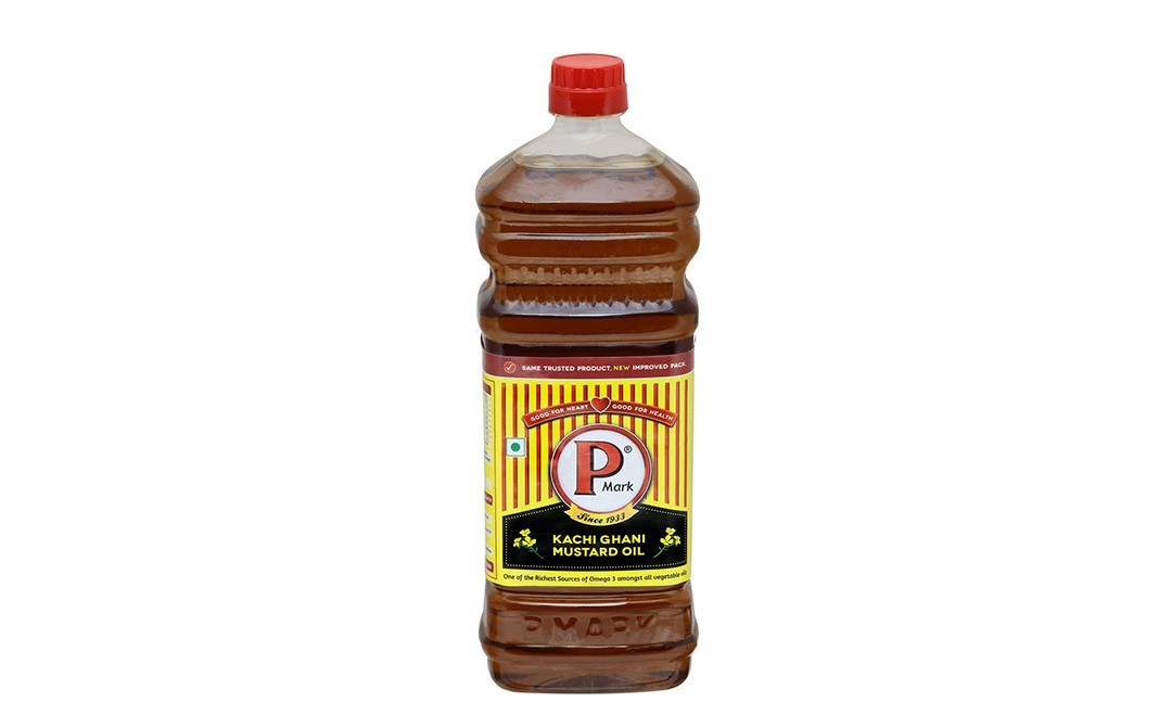 P Mark Kachi Ghani Mustard Oil    Bottle  1 litre